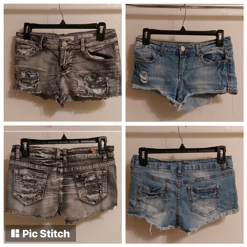 2 pairs of jean junior size 5, shorts, brands Ranbeeri & Blue Asphalt